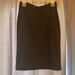 Solid, black pencil skirt